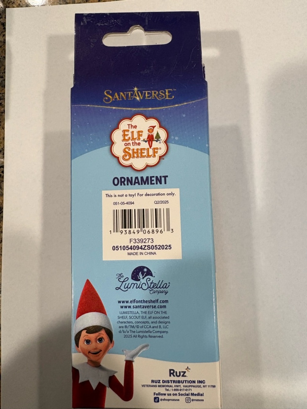 The Elf on the Shelf Boy Ornament SantaVerse NEW - Picture 2 of 2